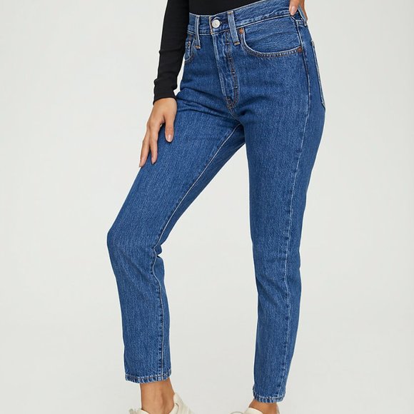 Levi’s 501 High Waisted Medium Wash Skinny Jeans 29 - Picture 2 of 11